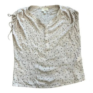 The Korner Beige Polka Dot Viscose Blouse XS